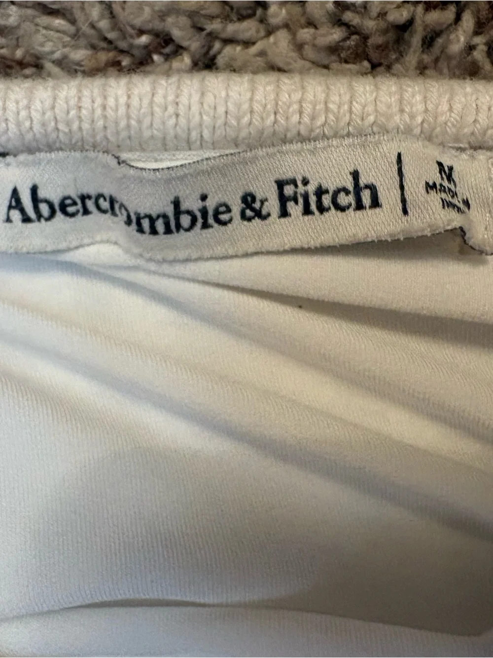 Abercrombie & Fitch Black & Ivory Crochet Knit Maxi Dress - MEDIUM
